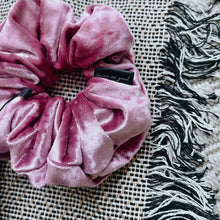 Load image into Gallery viewer, Strawberry velvet scrunchie - oversized
