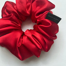 Load image into Gallery viewer, Cherry satin scrunchie - oversized
