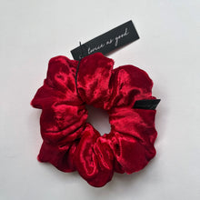 Load image into Gallery viewer, Red velvet scrunchie - oversized
