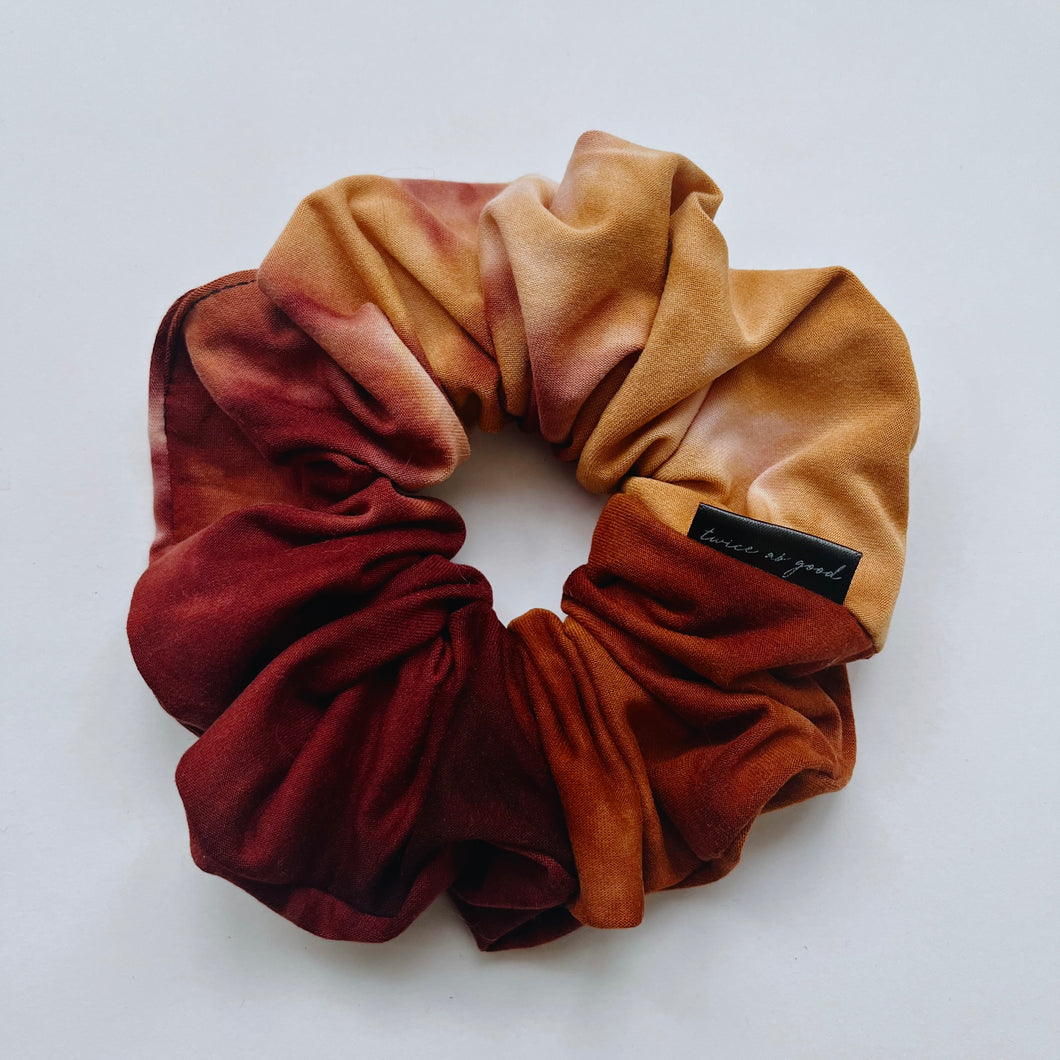 Fire tie dye scrunchie - oversized