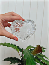 Load image into Gallery viewer, Glass heart shaped tray with lid
