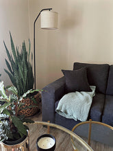 Load image into Gallery viewer, Light blue/green knit throw blanket
