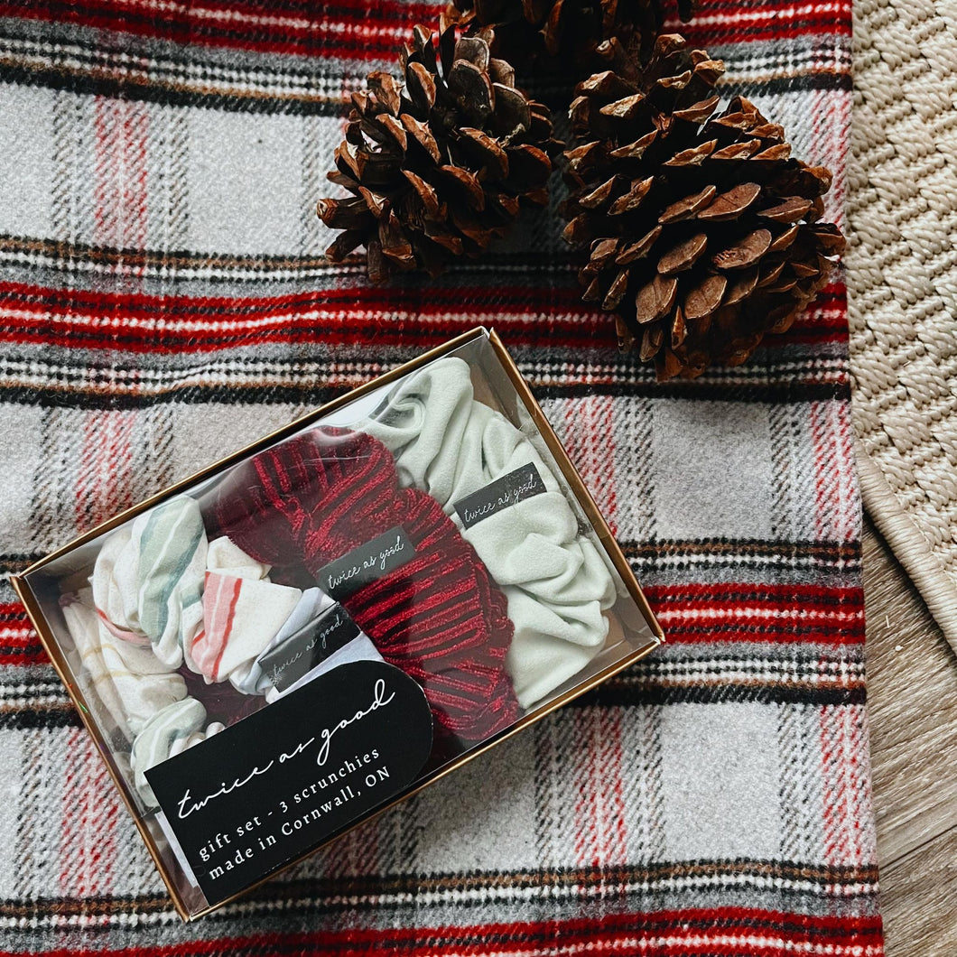 Gift set - 3 classic scrunchies