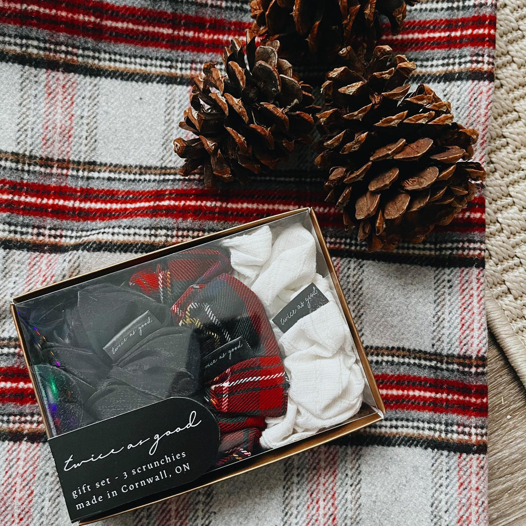 Gift set - 3 classic scrunchies