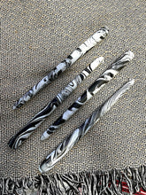Load image into Gallery viewer, Marble taper candle (set of 2)
