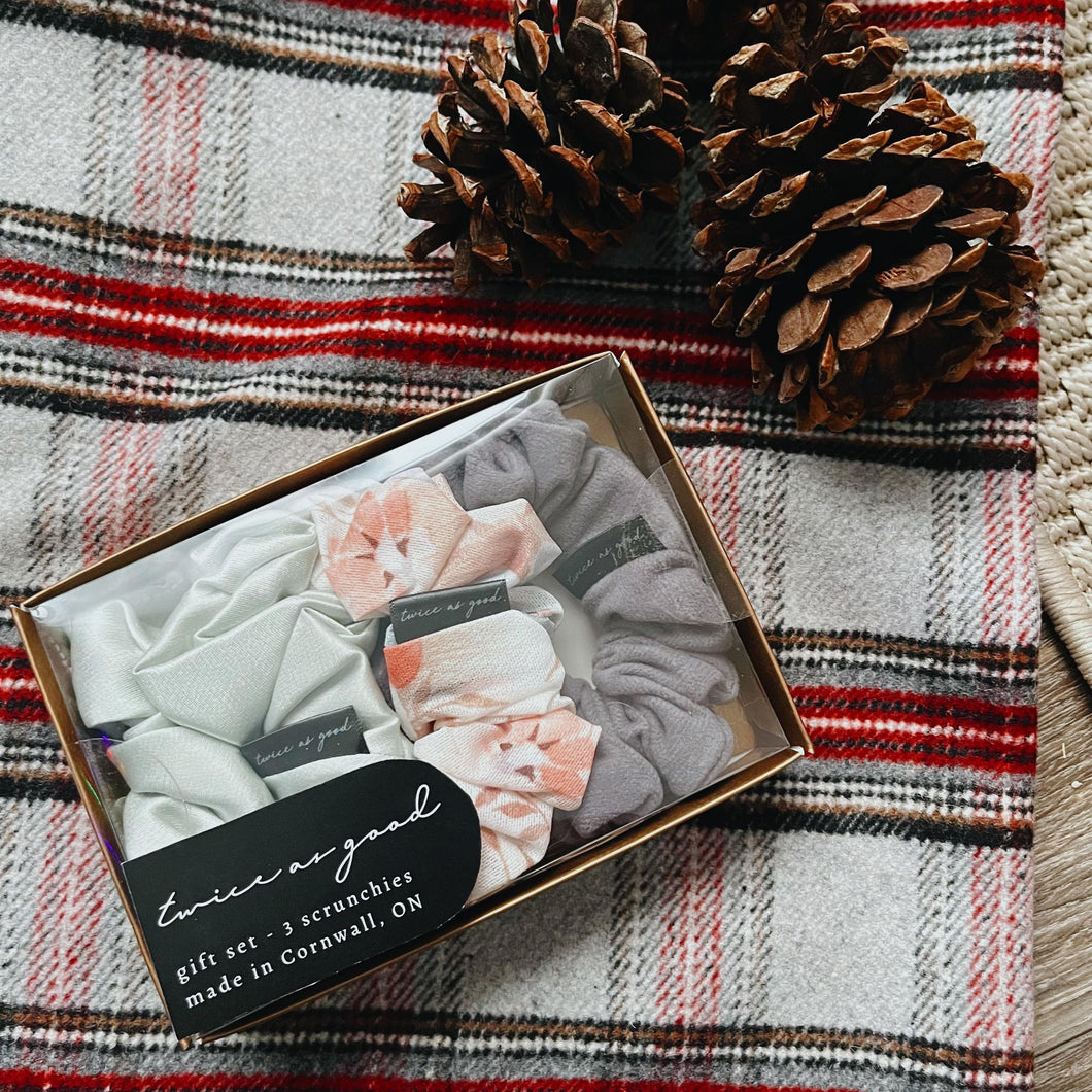 Gift set - 3 classic scrunchies