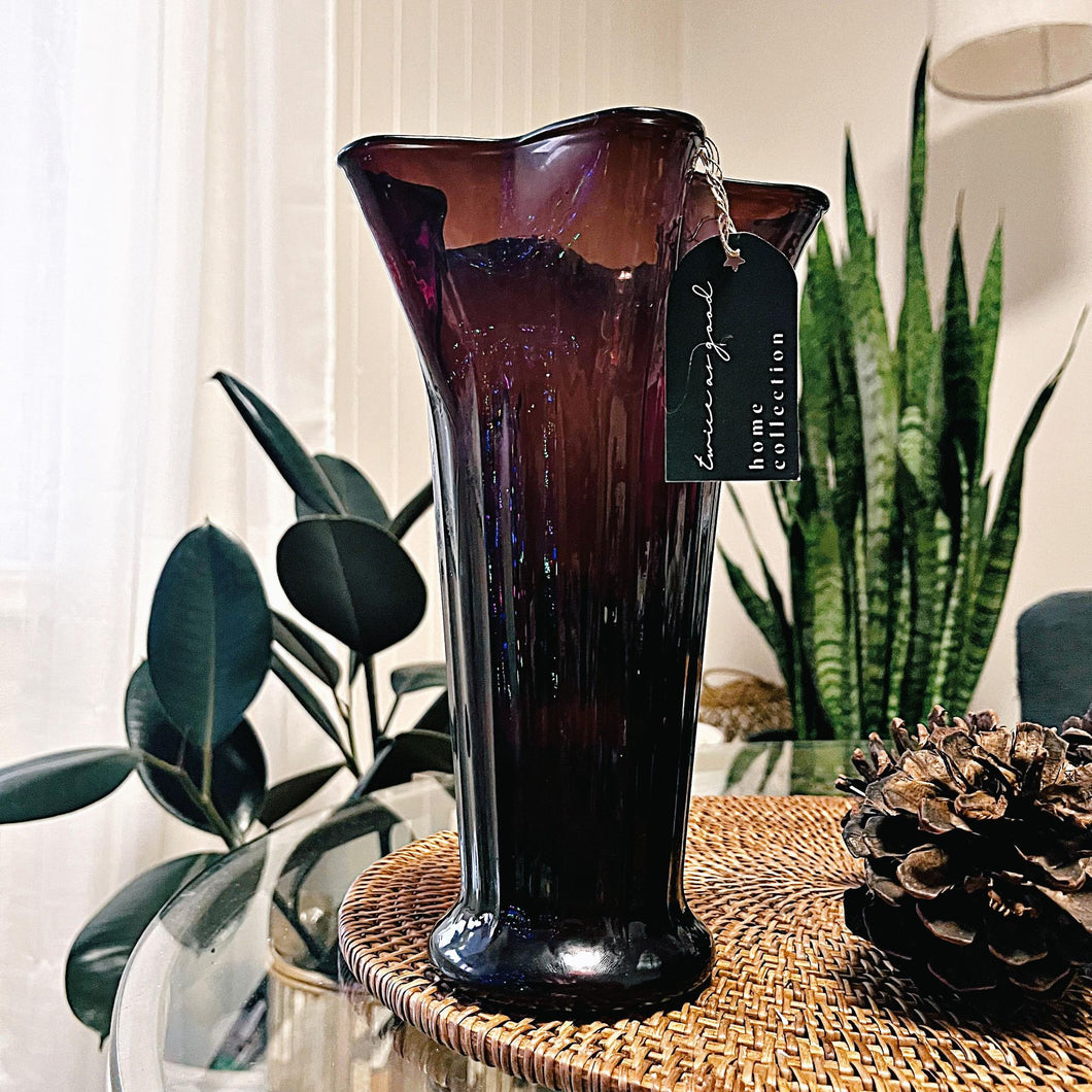 Funky colored glass vase