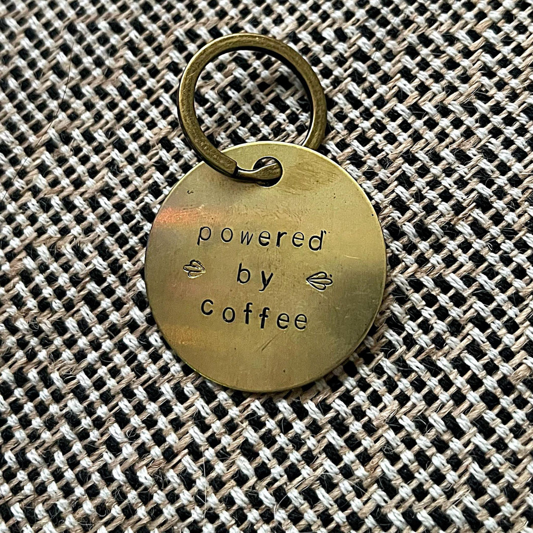 powered by coffee - keychain