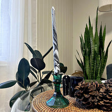 Load image into Gallery viewer, Colored glass taper candle holder
