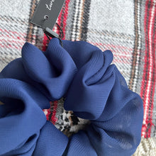 Load image into Gallery viewer, Navy chiffon scrunchie - oversized
