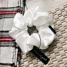 Load image into Gallery viewer, Coconut satin scrunchie - oversized
