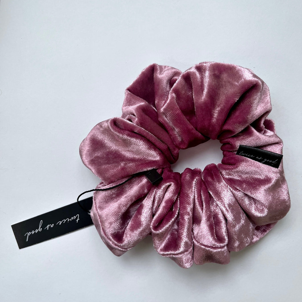 Strawberry velvet scrunchie - oversized