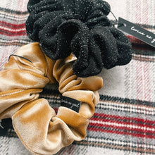 Load image into Gallery viewer, Golden velour scrunchie - classic
