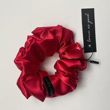 Load image into Gallery viewer, Cherry satin scrunchie - classic
