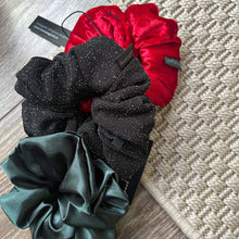 Load image into Gallery viewer, Red velvet scrunchie - oversized
