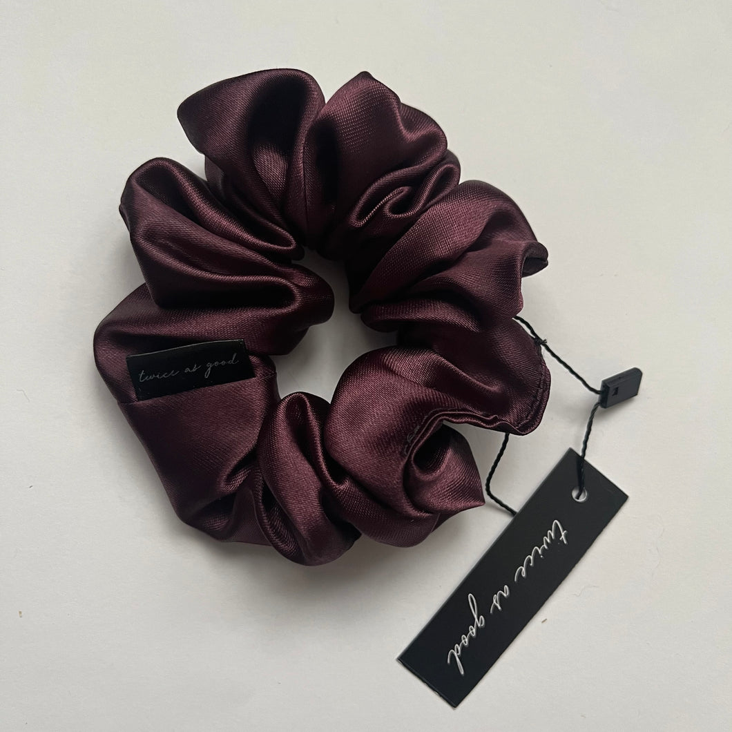 Merlot satin scrunchie - classic