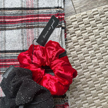 Load image into Gallery viewer, Red velvet scrunchie - oversized
