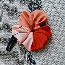 Load image into Gallery viewer, Peachy colour block scrunchie - oversized

