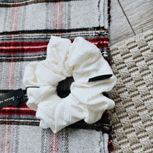 Load image into Gallery viewer, White textured scrunchie - oversized
