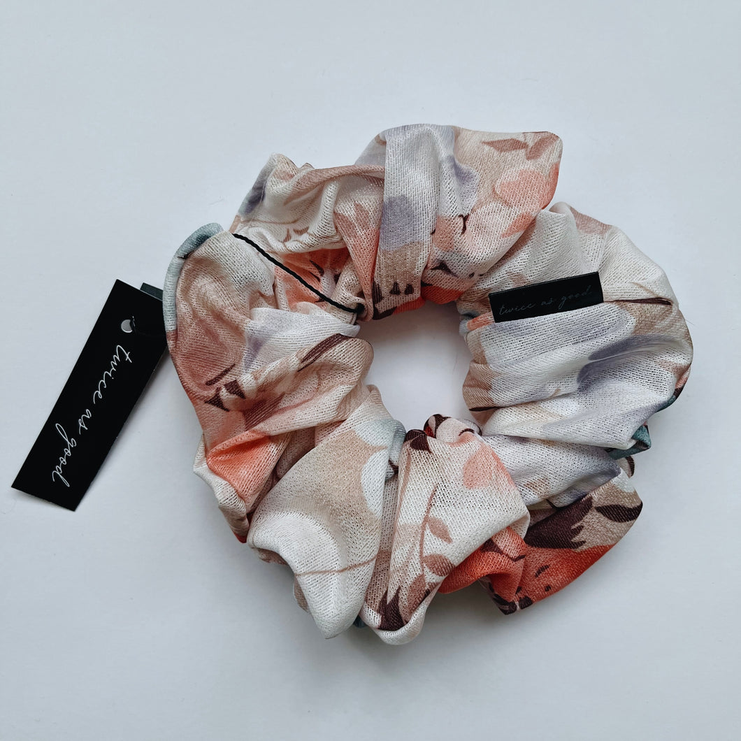 Floral chiffon scrunchie - oversized