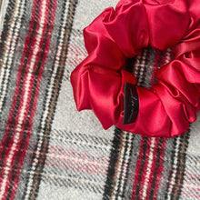 Load image into Gallery viewer, Cherry satin scrunchie - classic
