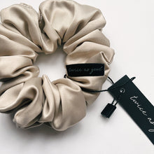Load image into Gallery viewer, Champagne satin scrunchie - classic
