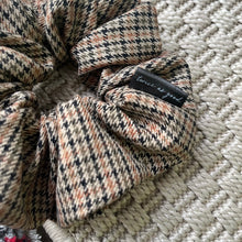 Load image into Gallery viewer, Brown plaid scrunchie - oversized

