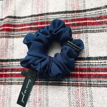 Load image into Gallery viewer, Navy chiffon scrunchie - classic
